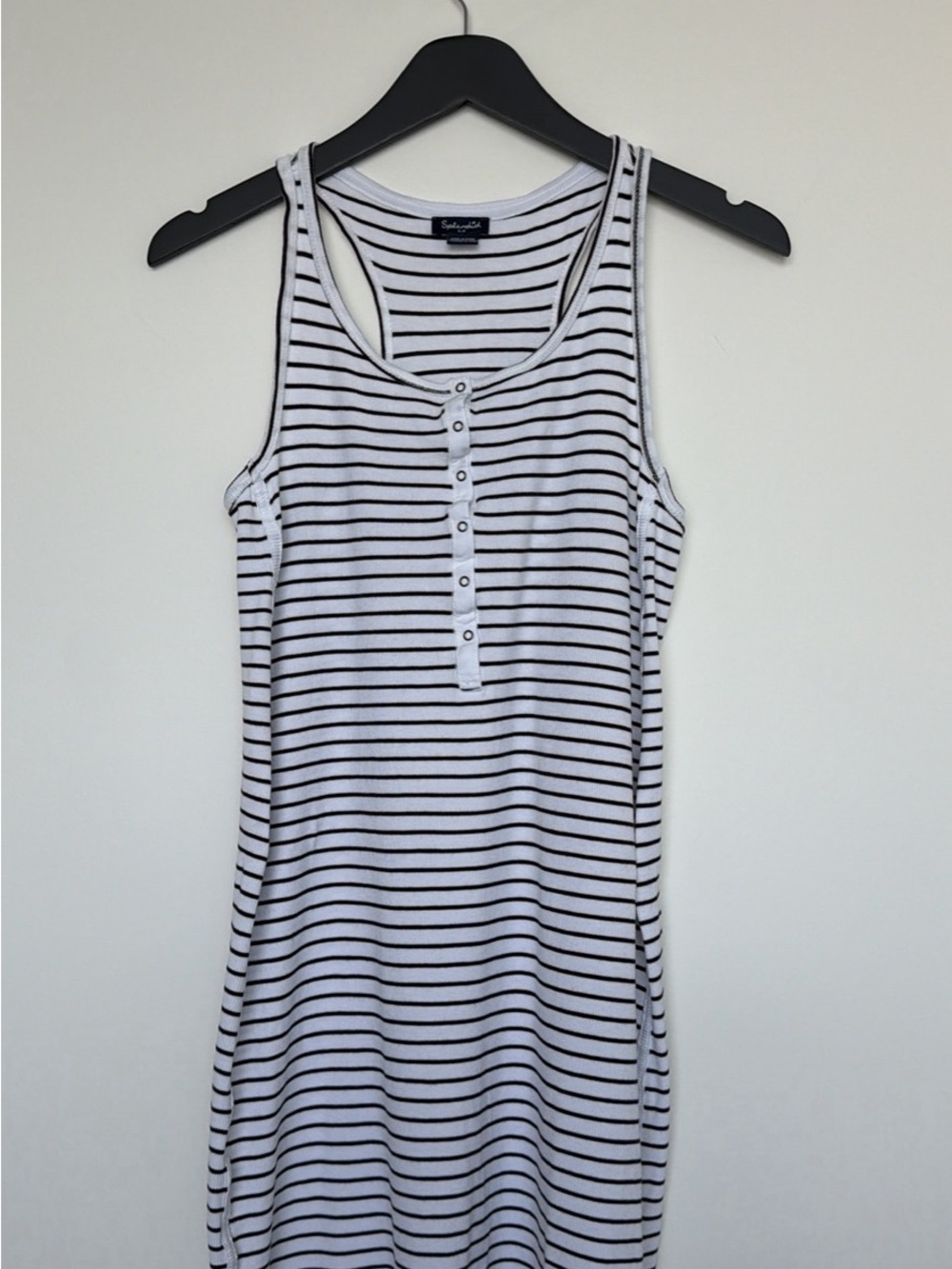 Splendid White and Black Striped Tank Dress